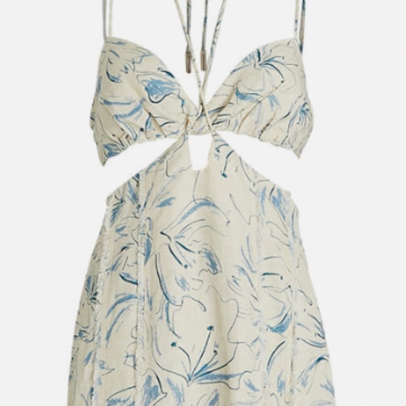 Significant Other Anica Cut-Out Linen-Blend Maxi Dress - Picture 1 of 8